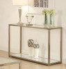 Cora - Sofa Table With Mirror Shelf - Chocolate Chrome