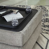 STOVALL Beige Gray 37" Wide Ottoman with Storage