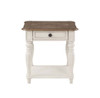 Florian - End Table - Oak & Antique White Finish