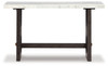 Burkhaus - White / Dark Brown - Sofa Table