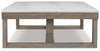 Loyaska - Brown/ivory - Rectangular Cocktail Table