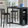 Dos Black 3 PC Counter Height Set with Storage