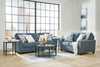 QEZNA Blue Sofa & Loveseat