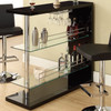 SKYLINE Black 48" Wide Bar Table with Storage