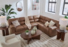 BLADEN Caramel Microsuede 119" x 92" Sectional