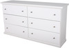 LUCIA White 63" Wide x 34" Height Dresser