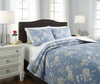 Delmore Blue/Beige  Quilt Set