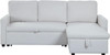 MACRON Off-White  82" Wide Sectional Sofa with Pull-Out Sleeper & Storage (RTA)