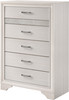 FELIZA White 34" Wide Chest with Hidden Jewelry Drawers