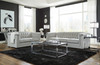 GEMINA Neutral Gray Velvet Sofa & Loveseat