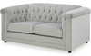 GEMINA Neutral Gray Velvet Sofa & Loveseat