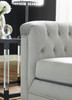 GEMINA Neutral Gray Velvet 66" Wide Loveseat