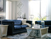 GEMINA Navy Blue Velvet 93" Wide Sofa