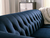 GEMINA Navy Blue Velvet 93" Wide Sofa