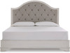 EVEREST Chipped White Panel Bed