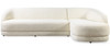 ALYNNA Ivory Boucle 116" Wide Sectional