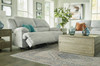 REYMAR Light Gray 93" Wide Reclining Sofa