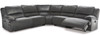 REYMAR Dark Gray 152" Wide 5 Piece Reclining Sectional with 2 Recliners