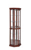 Appledale - 6-Shelf Corner Curio Display Cabinet - Medium Brown
