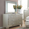 GIORGIA Champagne 63" Wide Dresser & Lighted Mirror