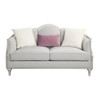 Kasa - Loveseat With 3 Pillows - Beige Linen & Champagne