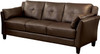 ROUGE Brown Faux Leather 77" Wide Sofa (RTA)