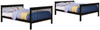 Stripes Black Twin over Twin Bunkbed with Trundle/Storage Unit
