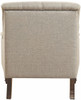 MIA Grey Tufted  Linen Arm Chair