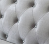 Lanah Silver Velvet Tufted Arm Chair