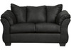 EDELINE Black 87" Wide  Loveseat