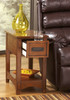 ALICEA Brown Chairside Table