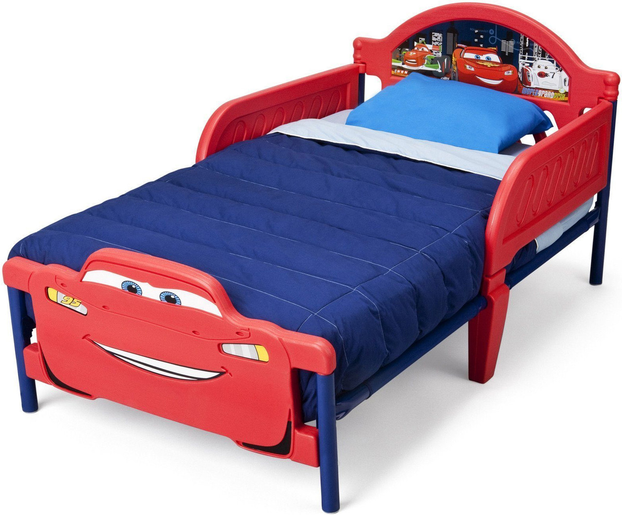 Disney Cars Lightning McQueen Toddler Bed with Storage