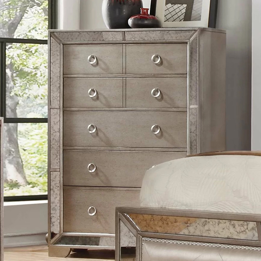 sachin and babi light blue dress Glory Furniture G6700C Dresser in Silver Champagne G6700-D