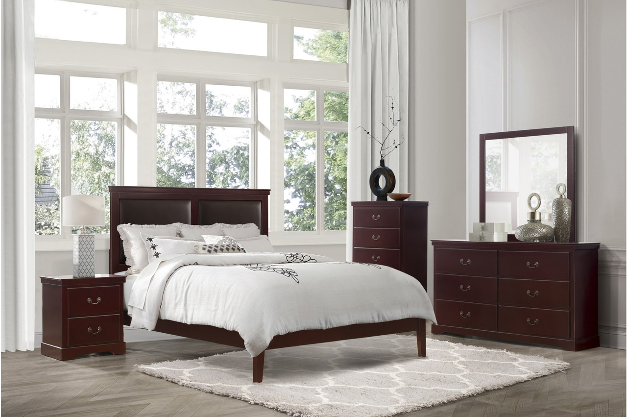 Melvin Cherry Bedroom Set Cb Furniture