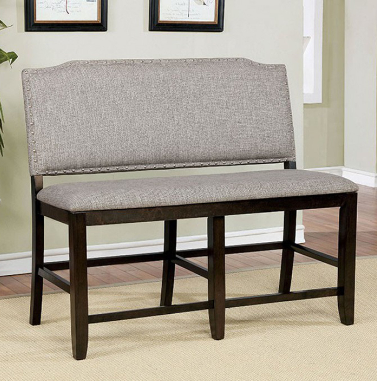 counter height bench gray