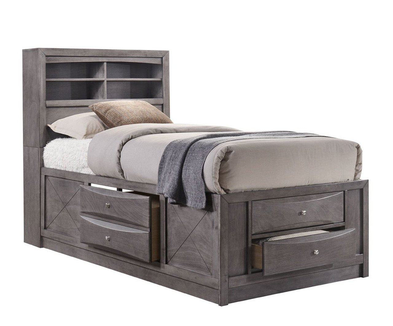 Watson Youth Gray Storage Bed Cb Furniture