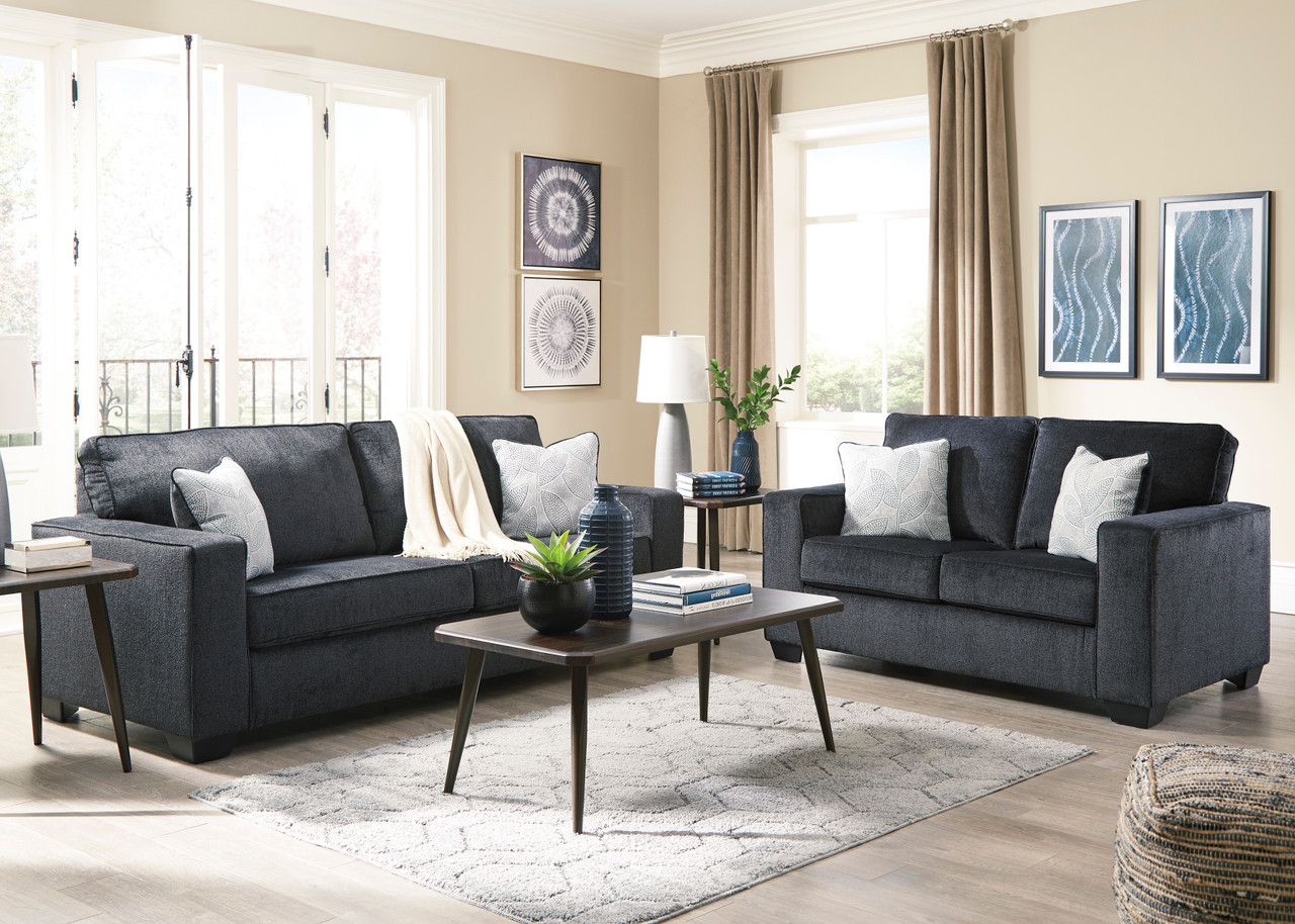 STELLAR Dark Gray Sofa Loveseat CB Furniture