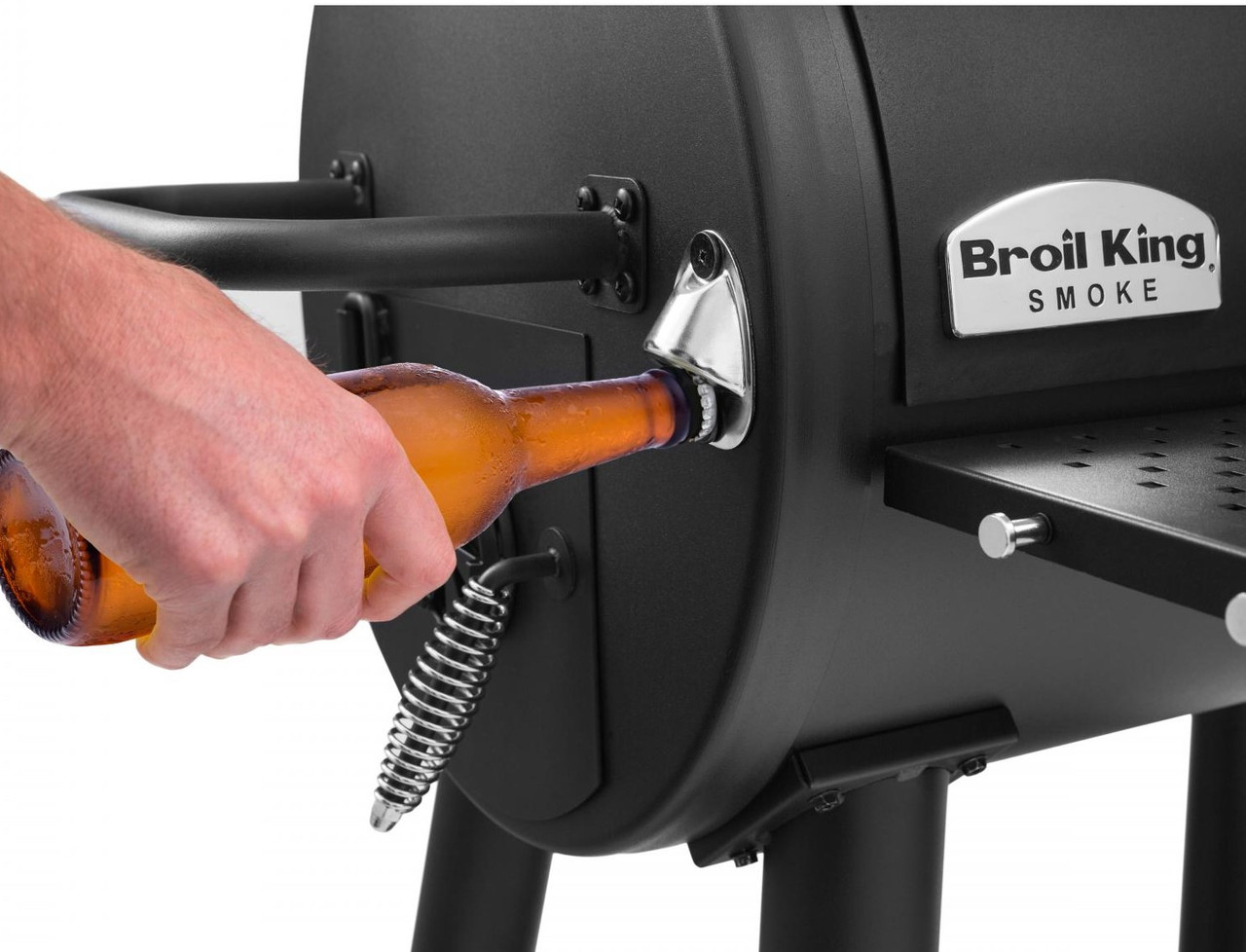 SMOKE XL Black Charcoal Grill with Beer Opener CB Furniture