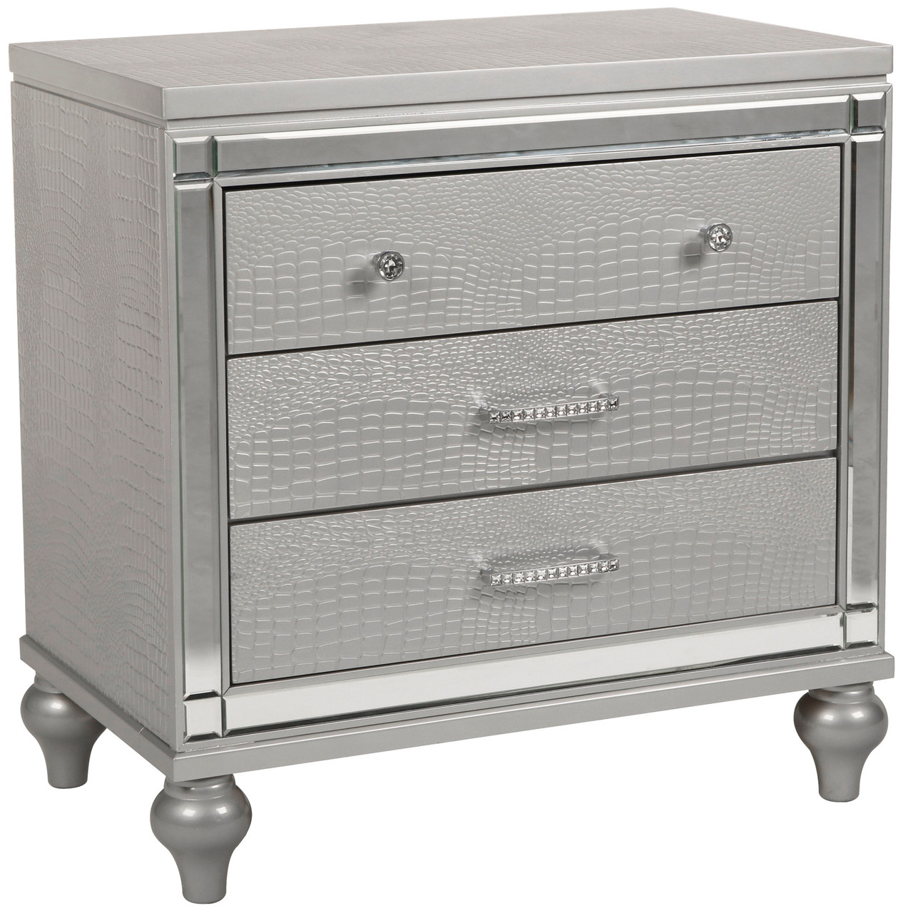 Vanessa Silver Nightstand Cb Furniture