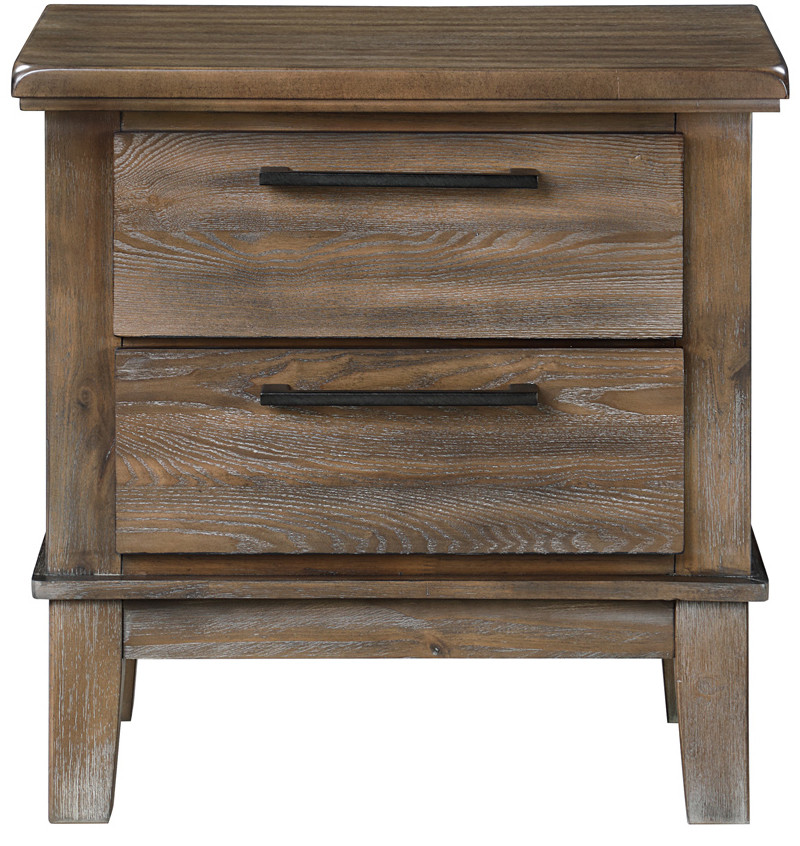 Nela Gray Distressed Nightstand Cb Furniture