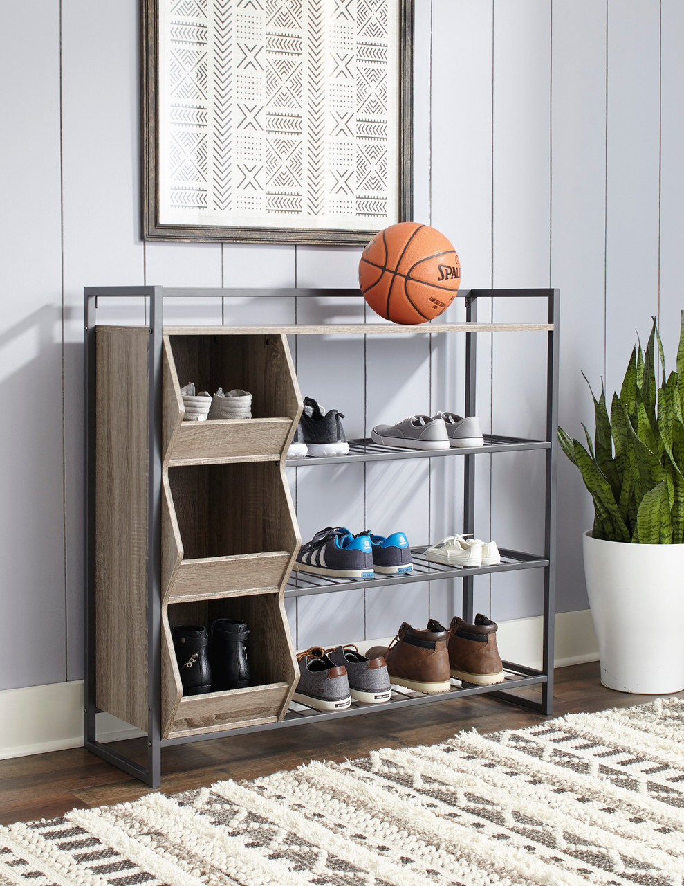 KALANI 43 Wide Shoe Rack - CB Furniture