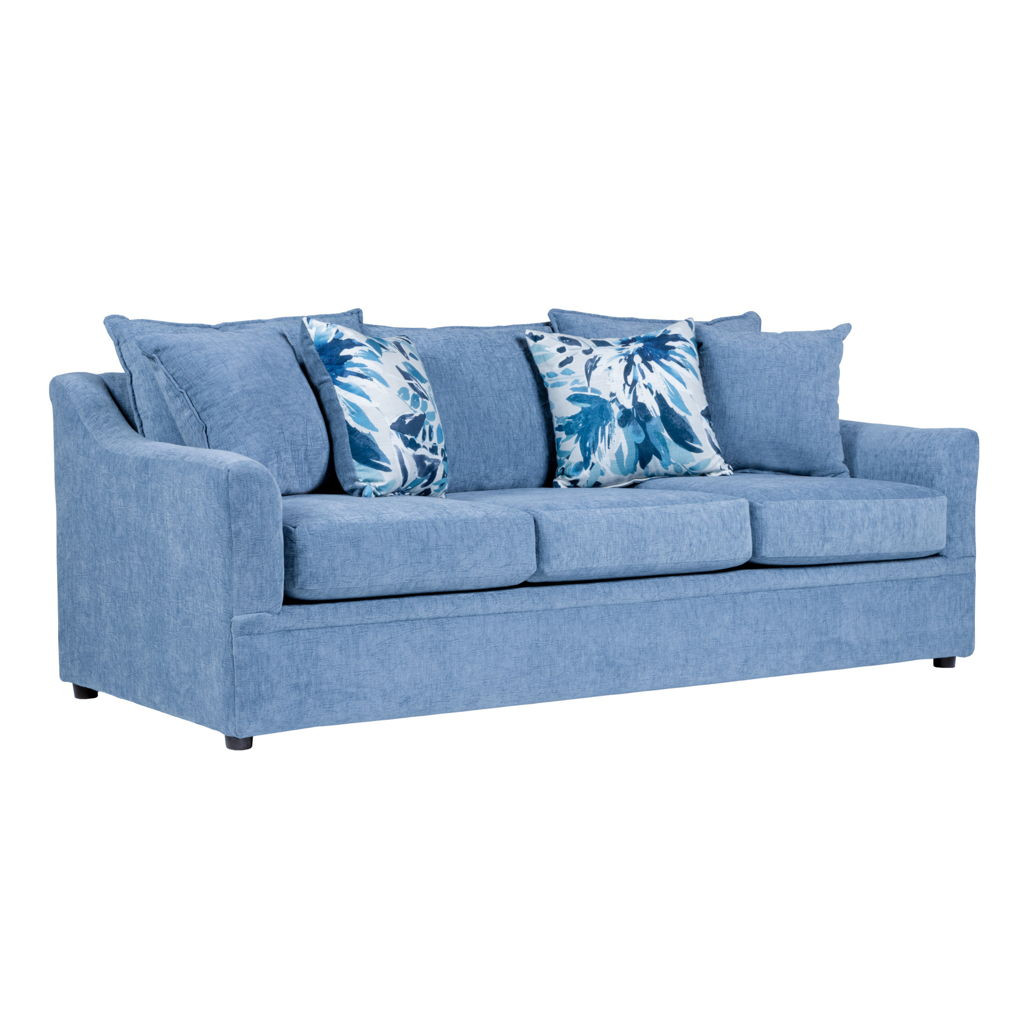 Sylvie - Sofa With 4 Accent Pillows - Slate Blue - CB Furniture Sylvie - Sofa With 4 Accent Pillows - Slate Blue - CB Furniture