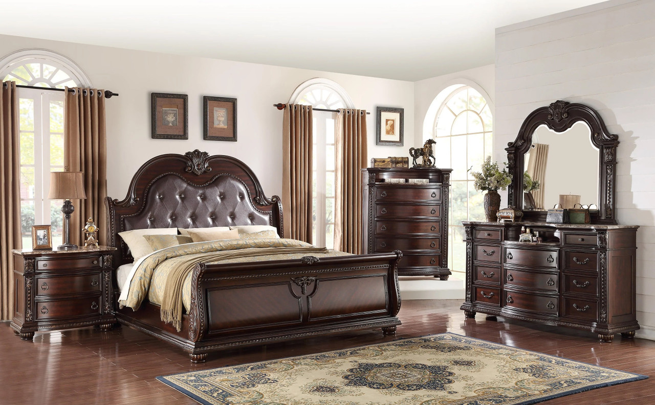 STANLEY B1600 Dark Cherry Bedroom Set - CB Furniture