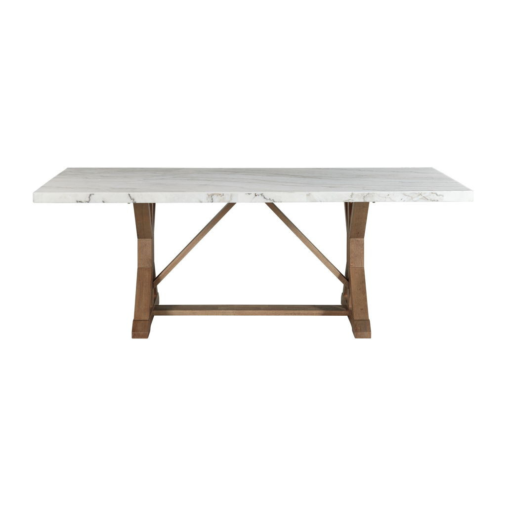 Lakeview - Marble Standard Height Rectangular Dining Table - White