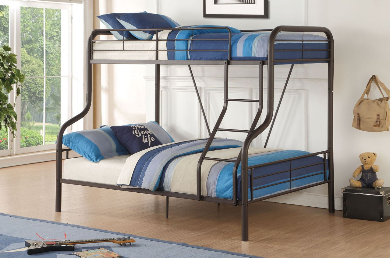 Cairo - Twin Over Full Bunk Bed - Sandy Black - CB Furniture