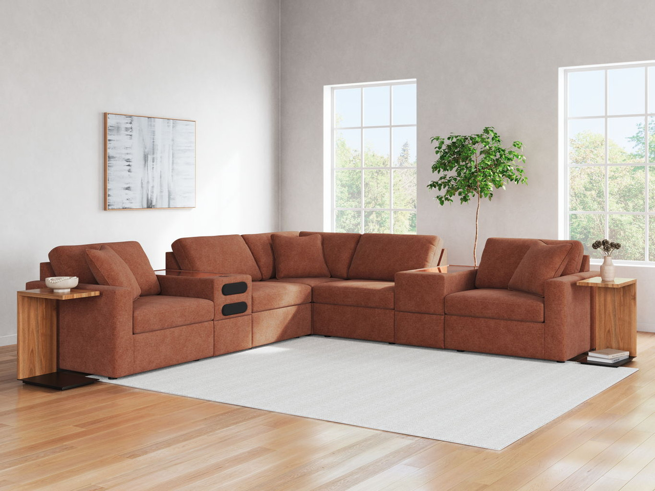 Modmax - Symmetrical Sectional - Spice - CB Furniture