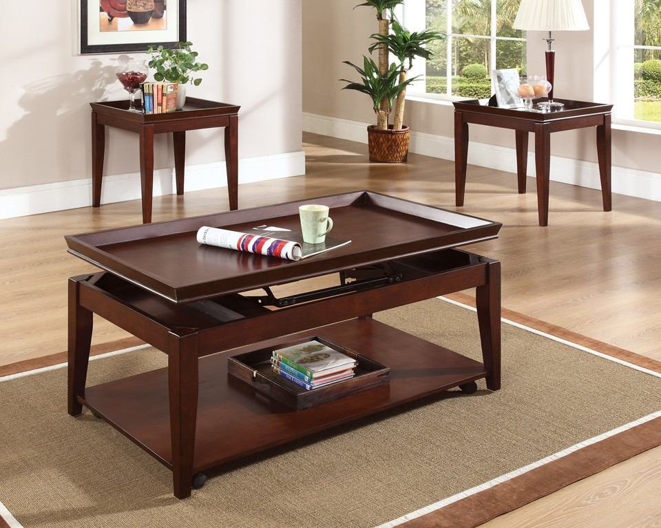 Patterson Cherry 3PC Occasional Table Set W/Lifttop - CB Furniture