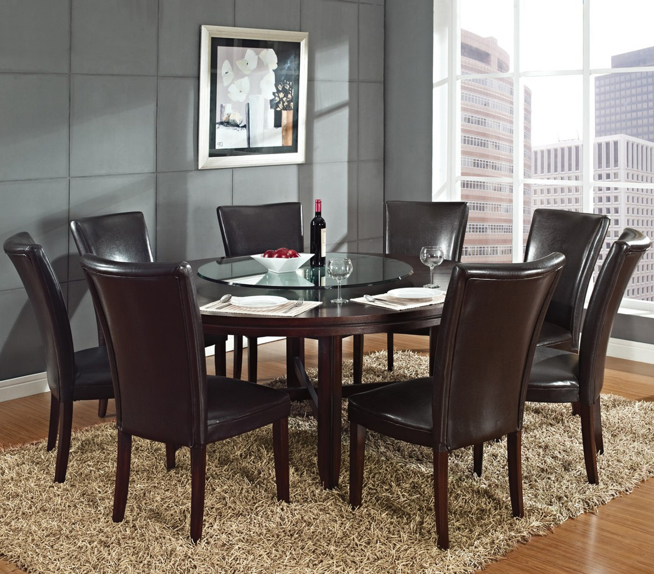 9 piece round dining table set