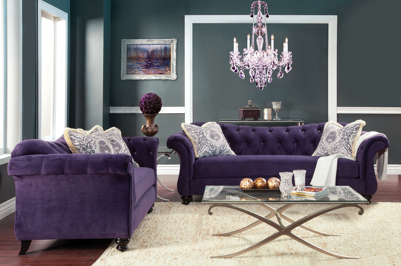 GLORIA Purple Livingroom CB Furniture