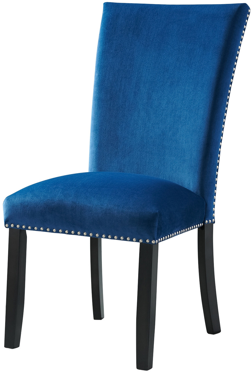 VALERY Blue Velvet 20" Wide Dining Chair CB Furniture